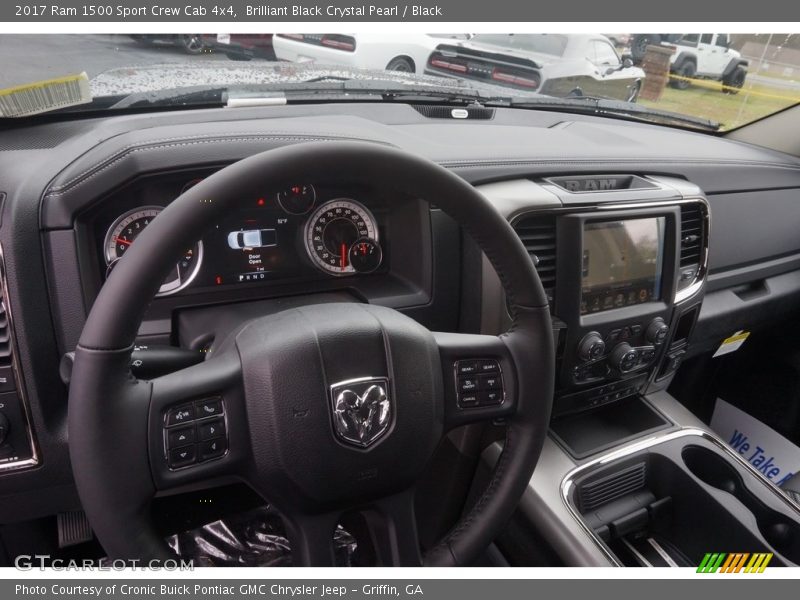 Brilliant Black Crystal Pearl / Black 2017 Ram 1500 Sport Crew Cab 4x4