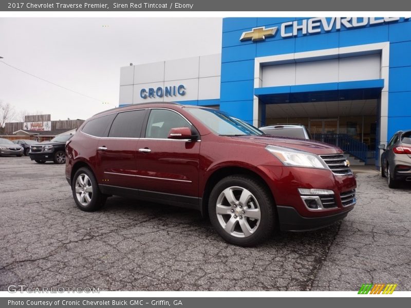 Siren Red Tintcoat / Ebony 2017 Chevrolet Traverse Premier