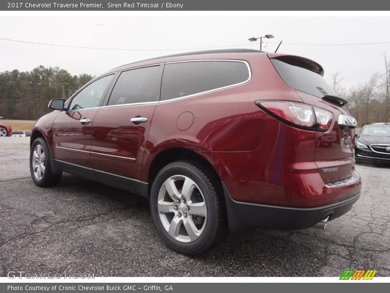 Siren Red Tintcoat / Ebony 2017 Chevrolet Traverse Premier