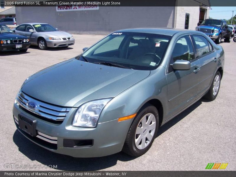 Titanium Green Metallic / Medium Light Stone 2006 Ford Fusion SE