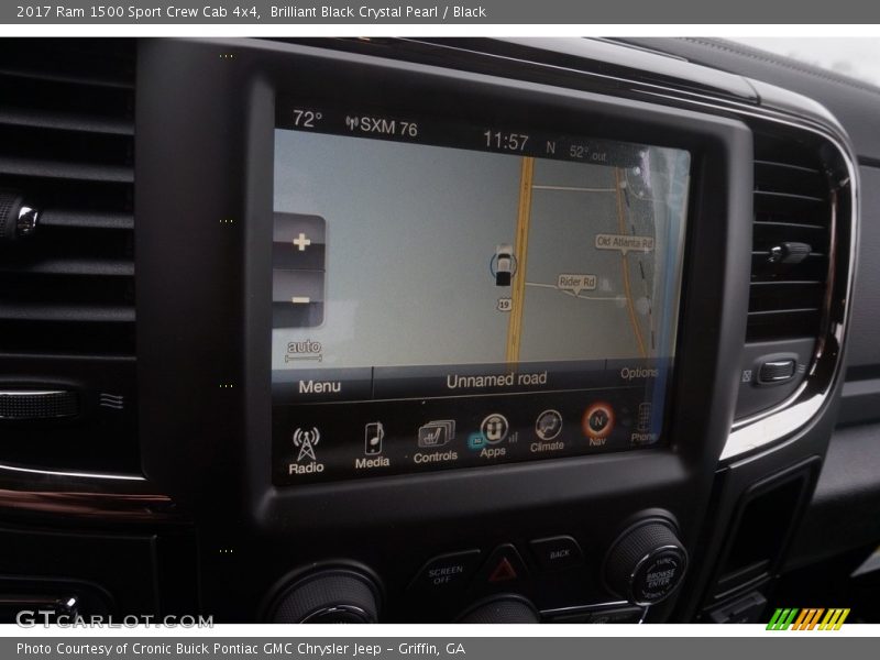 Brilliant Black Crystal Pearl / Black 2017 Ram 1500 Sport Crew Cab 4x4