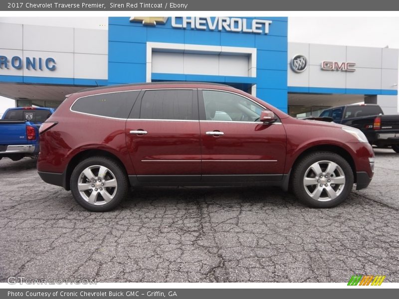 Siren Red Tintcoat / Ebony 2017 Chevrolet Traverse Premier