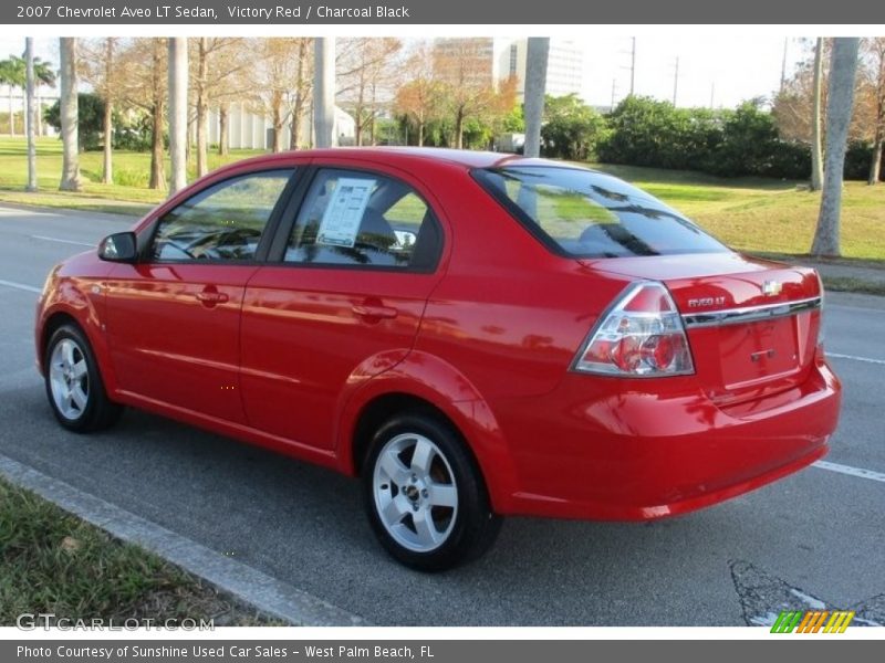 Victory Red / Charcoal Black 2007 Chevrolet Aveo LT Sedan