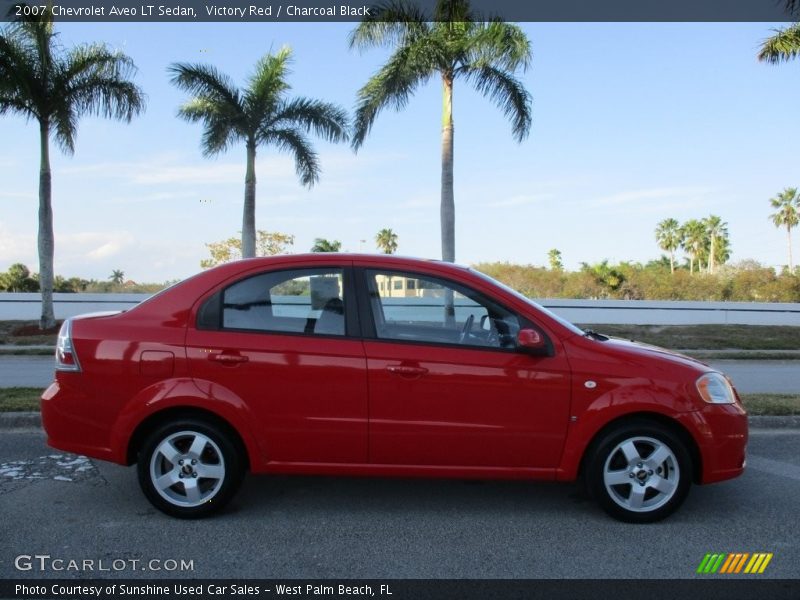 Victory Red / Charcoal Black 2007 Chevrolet Aveo LT Sedan