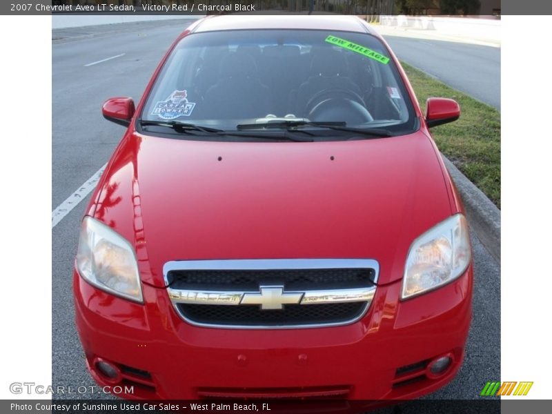Victory Red / Charcoal Black 2007 Chevrolet Aveo LT Sedan