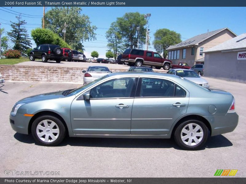 Titanium Green Metallic / Medium Light Stone 2006 Ford Fusion SE