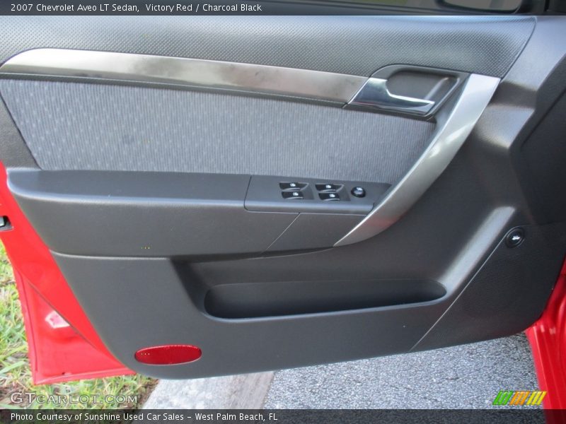 Victory Red / Charcoal Black 2007 Chevrolet Aveo LT Sedan