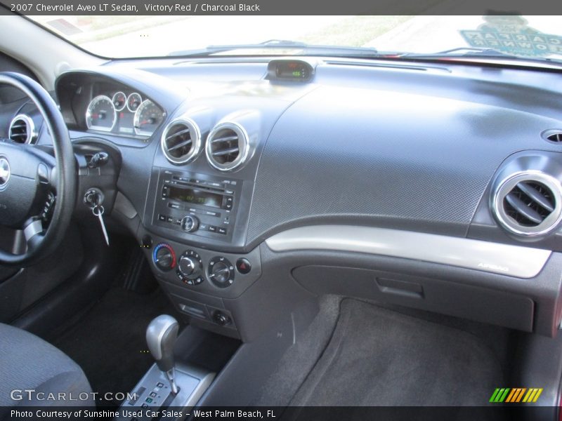 Victory Red / Charcoal Black 2007 Chevrolet Aveo LT Sedan