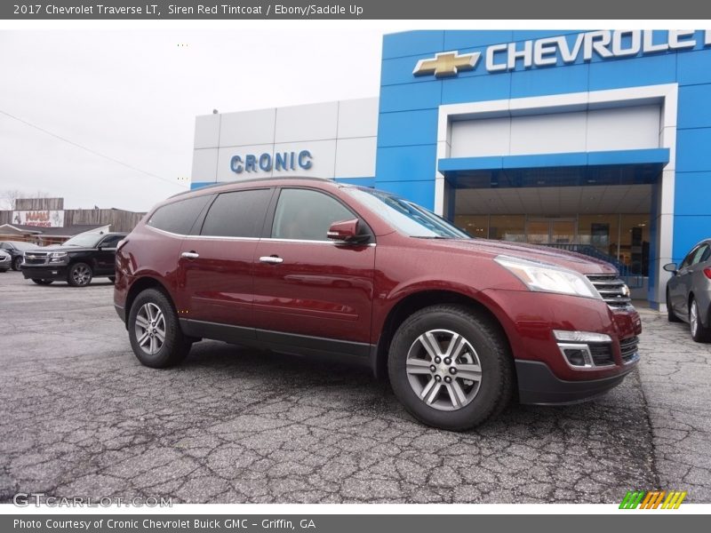 Siren Red Tintcoat / Ebony/Saddle Up 2017 Chevrolet Traverse LT