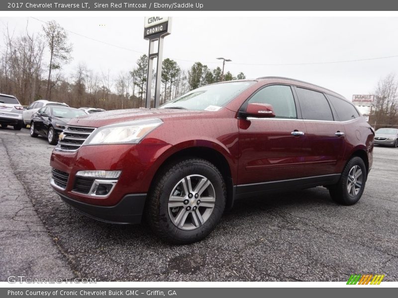 Siren Red Tintcoat / Ebony/Saddle Up 2017 Chevrolet Traverse LT