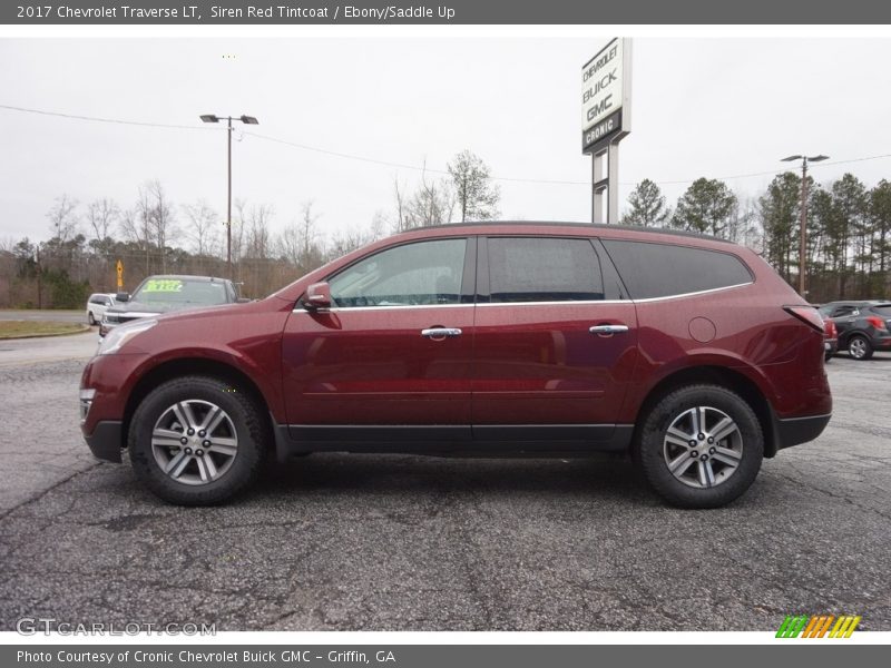 Siren Red Tintcoat / Ebony/Saddle Up 2017 Chevrolet Traverse LT