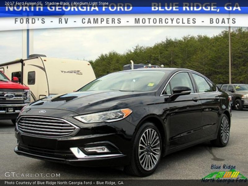 Shadow Black / Medium Light Stone 2017 Ford Fusion SE