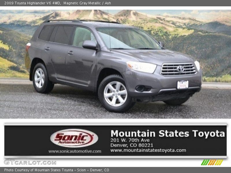 Magnetic Gray Metallic / Ash 2009 Toyota Highlander V6 4WD