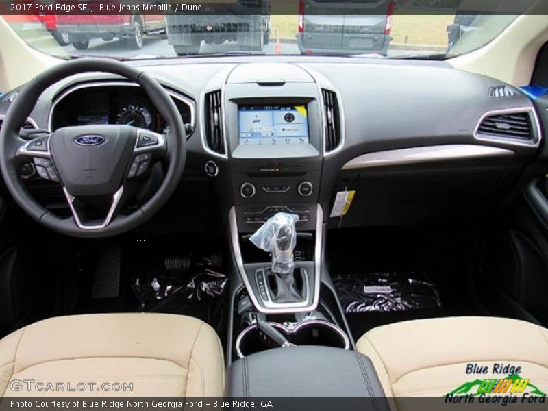 Blue Jeans Metallic / Dune 2017 Ford Edge SEL