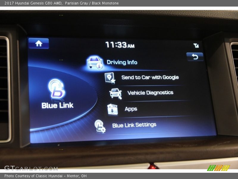 Parisian Gray / Black Monotone 2017 Hyundai Genesis G80 AWD