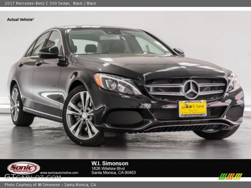 Black / Black 2017 Mercedes-Benz C 300 Sedan