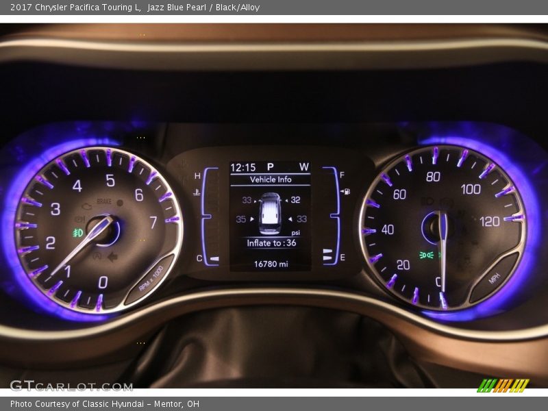 Jazz Blue Pearl / Black/Alloy 2017 Chrysler Pacifica Touring L