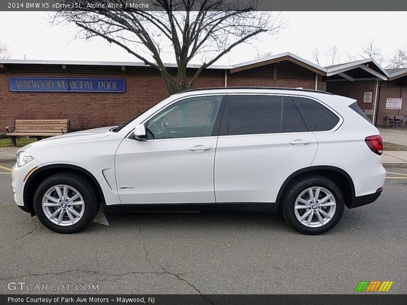 Alpine White / Mocha 2014 BMW X5 xDrive35i