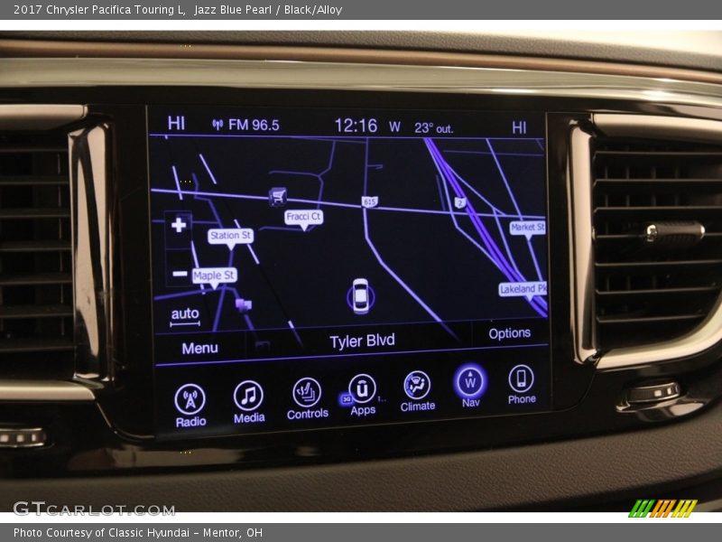Jazz Blue Pearl / Black/Alloy 2017 Chrysler Pacifica Touring L