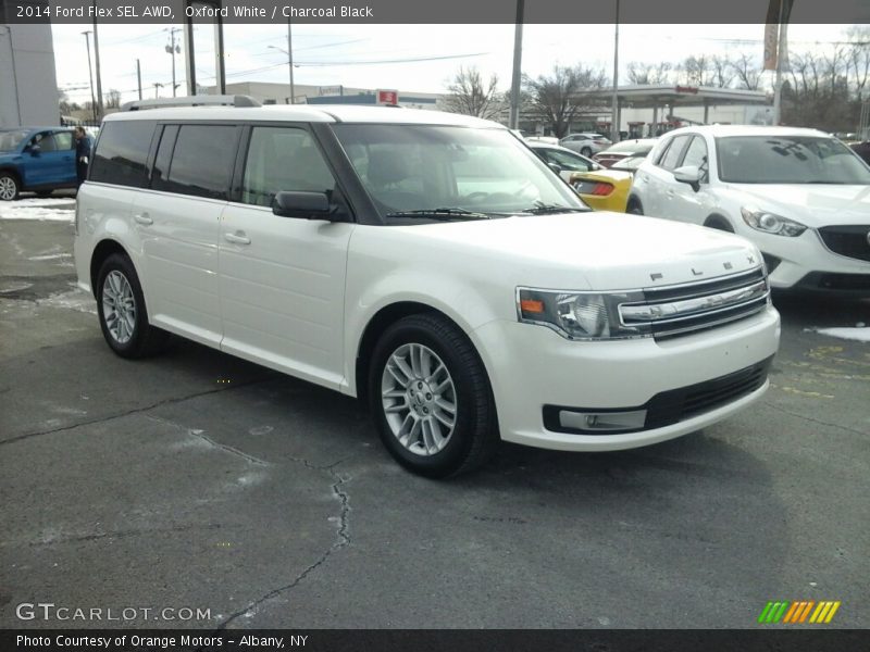 Oxford White / Charcoal Black 2014 Ford Flex SEL AWD