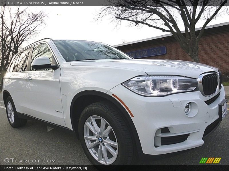 Alpine White / Mocha 2014 BMW X5 xDrive35i
