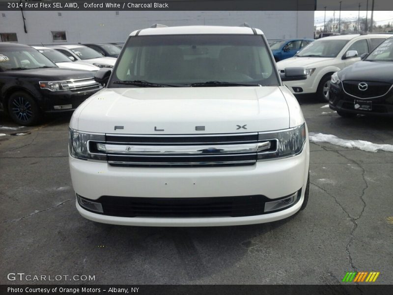 Oxford White / Charcoal Black 2014 Ford Flex SEL AWD