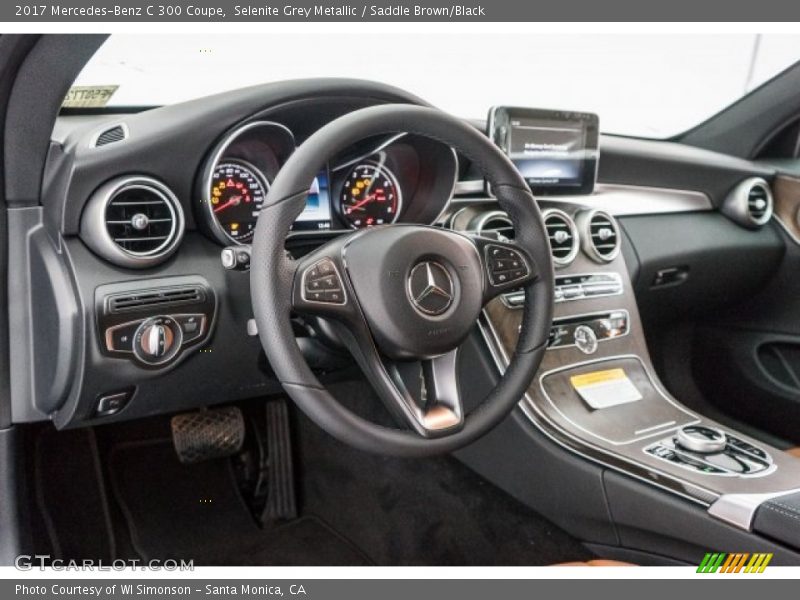 Selenite Grey Metallic / Saddle Brown/Black 2017 Mercedes-Benz C 300 Coupe