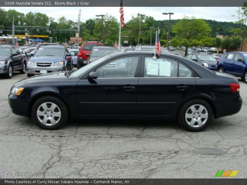 Ebony Black / Gray 2008 Hyundai Sonata GLS