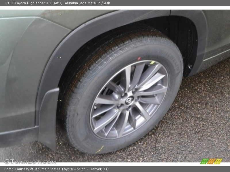 Alumina Jade Metallic / Ash 2017 Toyota Highlander XLE AWD