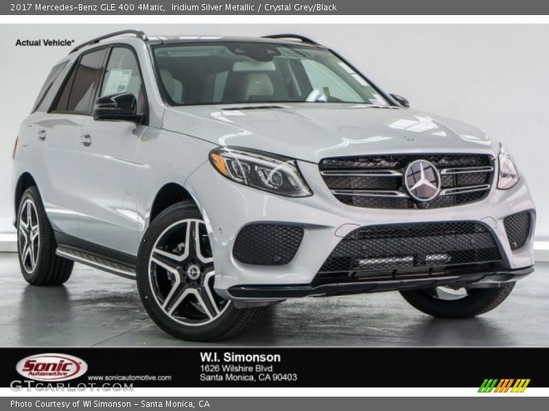Iridium Silver Metallic / Crystal Grey/Black 2017 Mercedes-Benz GLE 400 4Matic