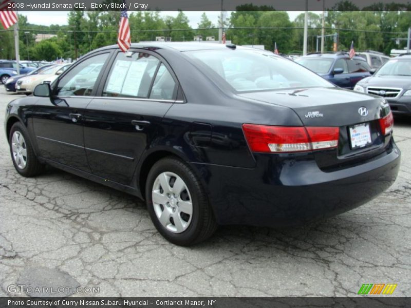 Ebony Black / Gray 2008 Hyundai Sonata GLS