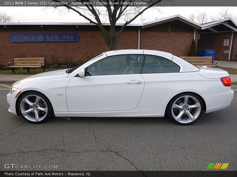 Alpine White / Saddle Brown Dakota Leather 2011 BMW 3 Series 335i Convertible