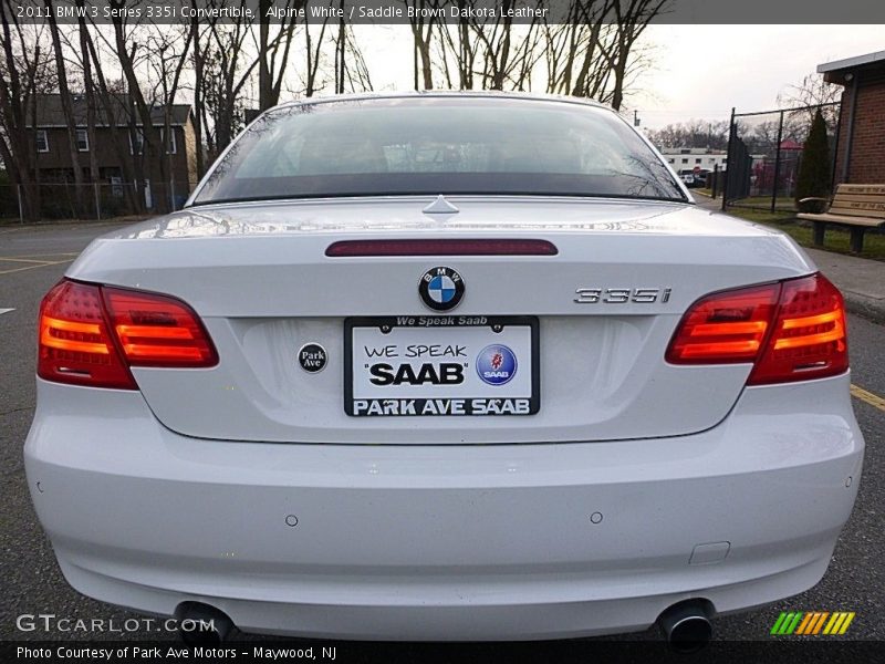 Alpine White / Saddle Brown Dakota Leather 2011 BMW 3 Series 335i Convertible
