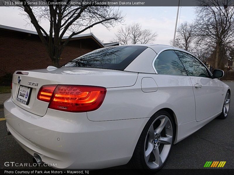 Alpine White / Saddle Brown Dakota Leather 2011 BMW 3 Series 335i Convertible