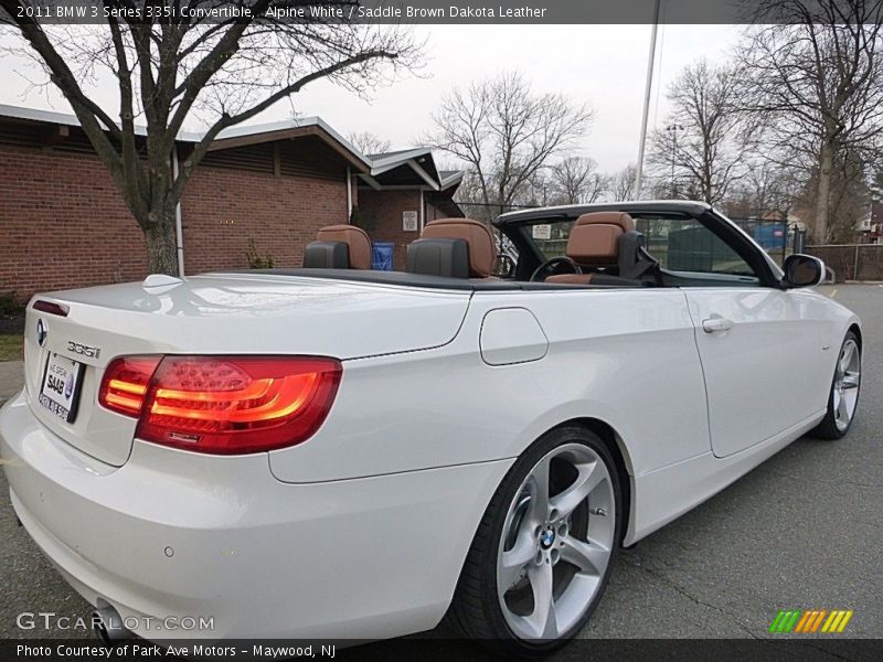 Alpine White / Saddle Brown Dakota Leather 2011 BMW 3 Series 335i Convertible