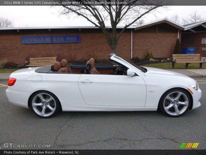 Alpine White / Saddle Brown Dakota Leather 2011 BMW 3 Series 335i Convertible