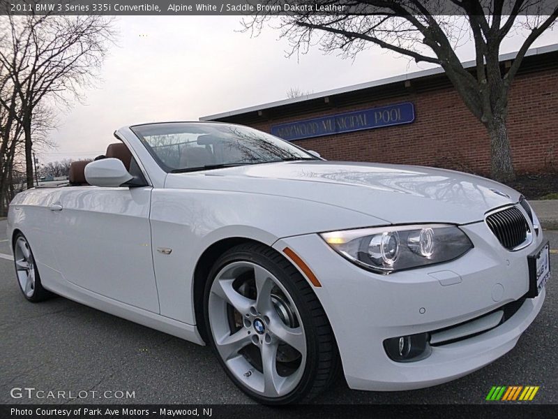 Alpine White / Saddle Brown Dakota Leather 2011 BMW 3 Series 335i Convertible