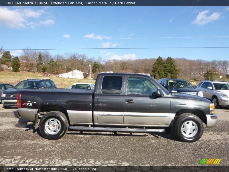 Carbon Metallic / Dark Pewter 2003 GMC Sierra 1500 SLE Extended Cab 4x4