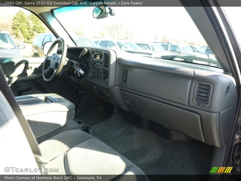 Carbon Metallic / Dark Pewter 2003 GMC Sierra 1500 SLE Extended Cab 4x4