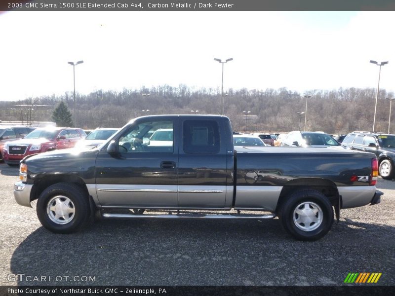 Carbon Metallic / Dark Pewter 2003 GMC Sierra 1500 SLE Extended Cab 4x4