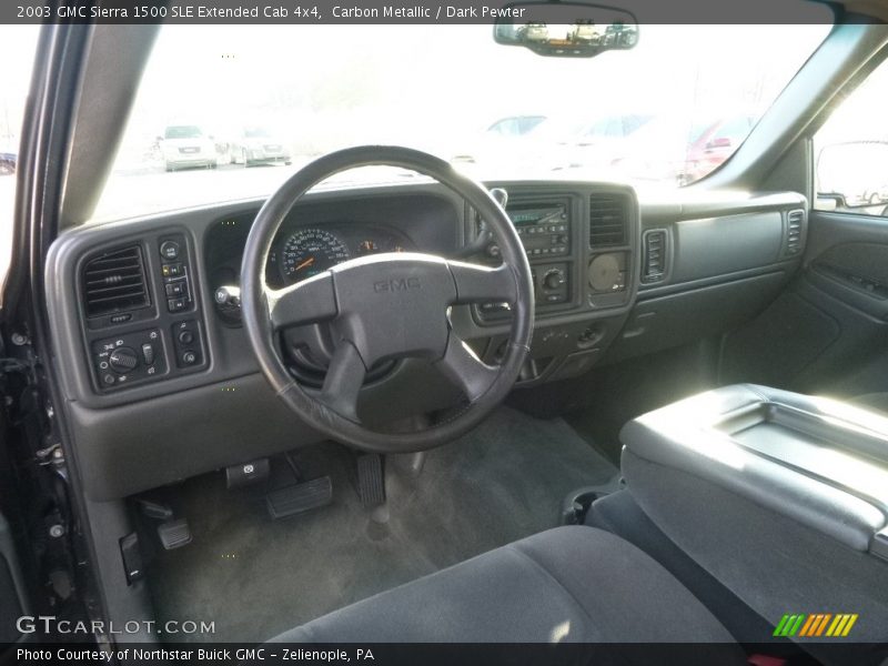 Carbon Metallic / Dark Pewter 2003 GMC Sierra 1500 SLE Extended Cab 4x4