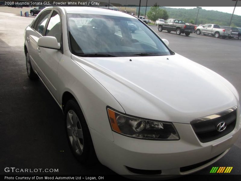 Powder White Pearl / Gray 2008 Hyundai Sonata GLS