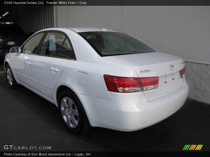 Powder White Pearl / Gray 2008 Hyundai Sonata GLS
