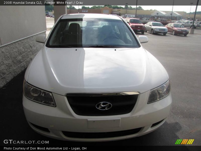 Powder White Pearl / Gray 2008 Hyundai Sonata GLS