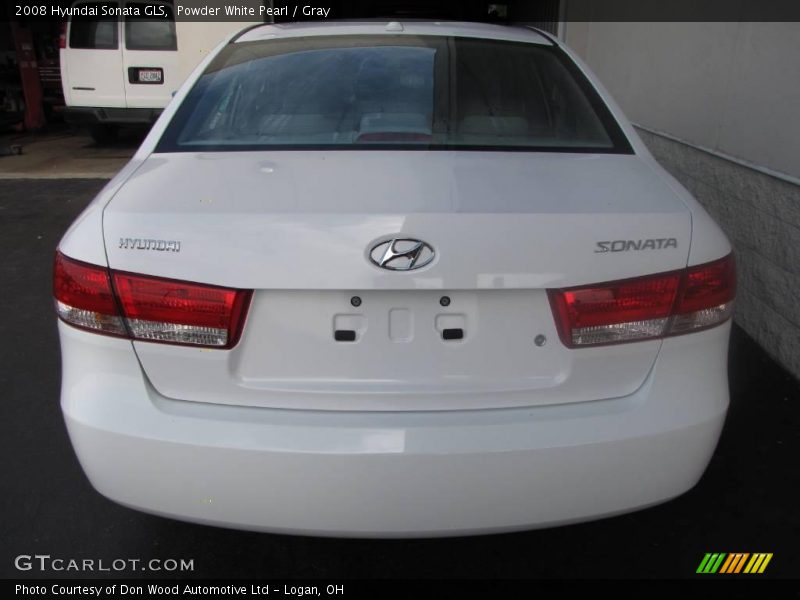 Powder White Pearl / Gray 2008 Hyundai Sonata GLS