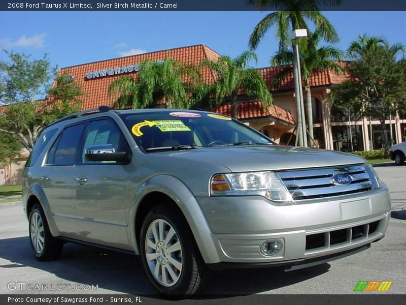 Silver Birch Metallic / Camel 2008 Ford Taurus X Limited