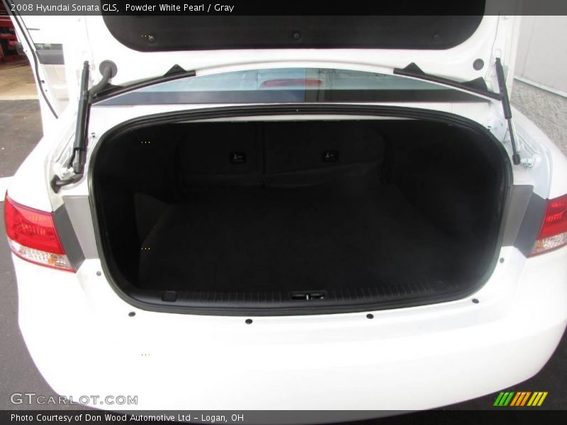 Powder White Pearl / Gray 2008 Hyundai Sonata GLS