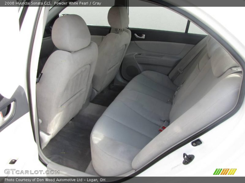 Powder White Pearl / Gray 2008 Hyundai Sonata GLS