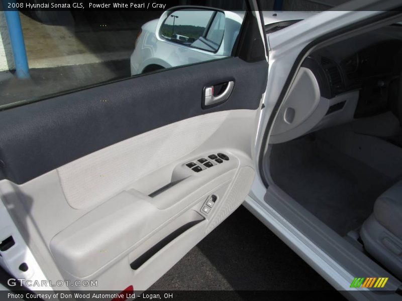 Powder White Pearl / Gray 2008 Hyundai Sonata GLS