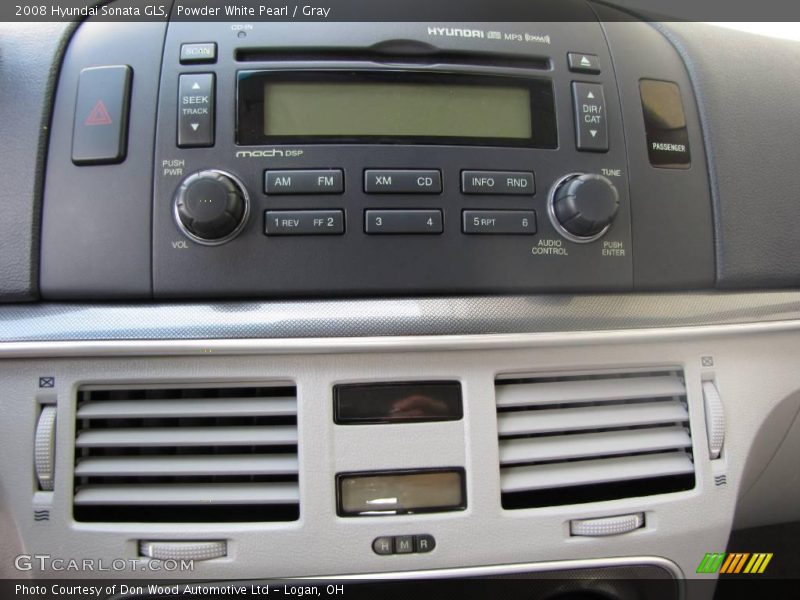 Powder White Pearl / Gray 2008 Hyundai Sonata GLS